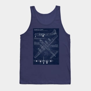 Tupolev Tu4 Bull URSS Blueprint Tank Top